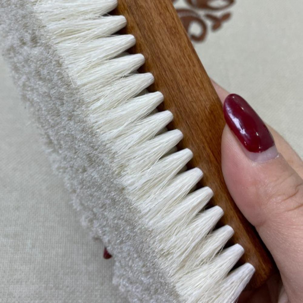 Weiche Woll-Schuhreinigungsbürste, Lederpflege, Multifunktionale Schuhputzbürste, Stiefelreiniger, Holzgriff