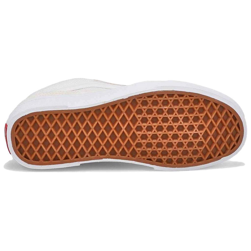 Vans Caldrone Mesh Suede Fashion Comfortable Shock Absorption Impact Resistance Wear Resistant Low Top Skate Shoes Women Sneaker White VN0007P9WHT