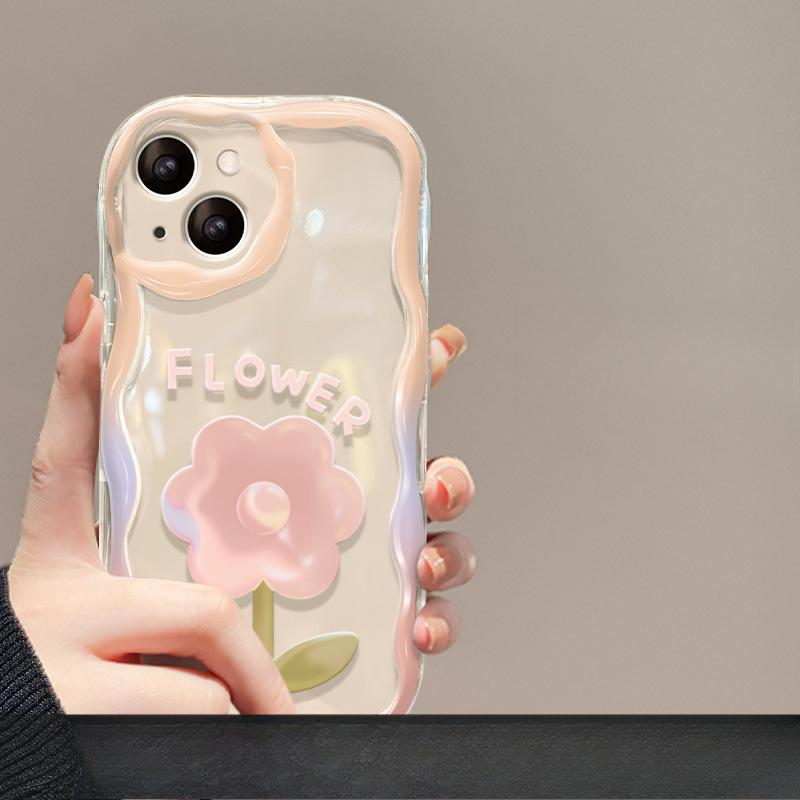 

Браслет с градиентным цветком, подходящий для Apple 15, чехол для мобильного телефона iPhone14/13/12/11, прозрачный силиконовый Xsmax, мягкий iPhone 6s Plus