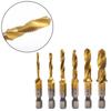 Hex Shank Combination Drill Tap -  Material, Ideal for Drilling & Tapping In Soft Metal/Wood/Plastic