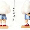 Handmade Wool Felt Glowing Cloud Felt Craft Kit Complete DIY Set Creative Needle Felting Material LED Light Up Cloud Ornament