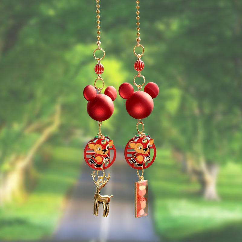 

Новогодний зодиакальный Микки Маус подвеска на зеркало заднего вида - милый мультяшный дизайн для безопасных путешествий