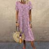 3D Digital Printing Dresses Women's Summer Short-sleeved O-neck Casual Loose Dress