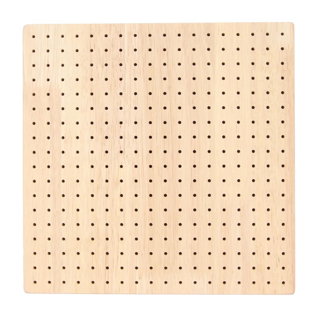 Crochet Blocking Board for Knitting Rubber Wood Crochet Square Blocking Mat with 20 Rod Pins 23.5cm