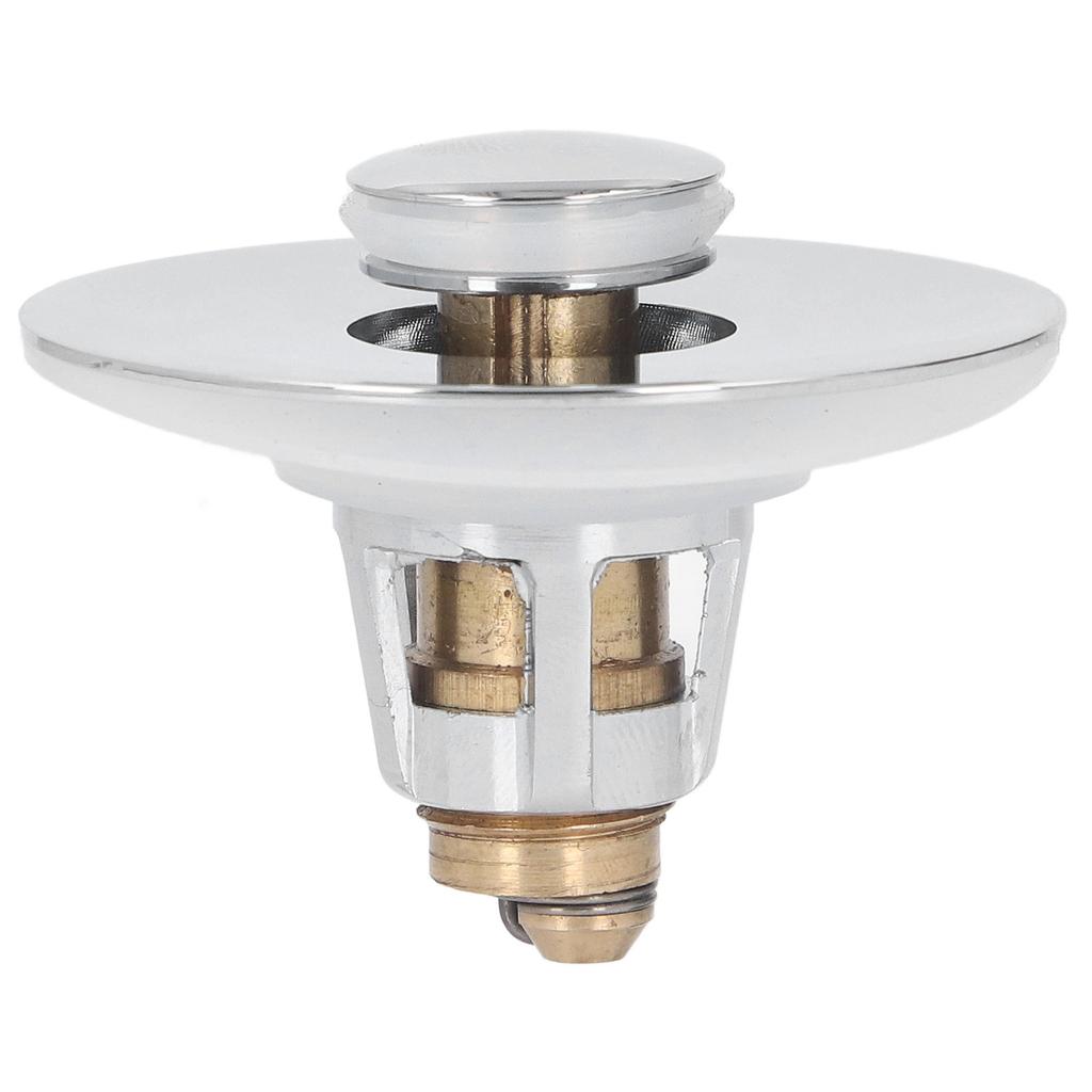 Bathroom Sink Stopper Press Popping Up Anti Clogging Brass Stainless Steel Basin Sink Drain Plug