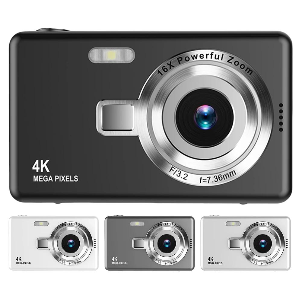 

4K HD 1080P Digital Camera Portable 96MP Autofocus Vlogging Camera 2.4in IPS Screen 16X Zoom Vlogging Camera for Kid Photography чорний