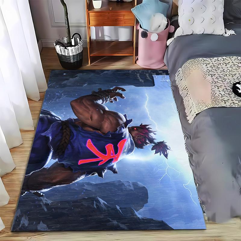 

Dynamic Warrior Rug with Thunderstorm Artwork Suitable for use as an anti-slip game mat for living room and bedroom sofas 40x60cm( 15x23in )