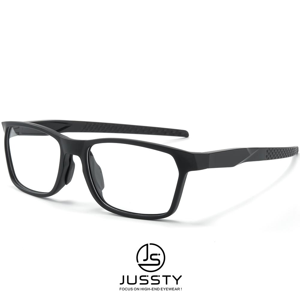 

JUSSTY Transparent Sport Prescription Glasses Frame Men Myopia Optical Eyeglasses Frame Male Square Matte TR90 Spectacles Brand