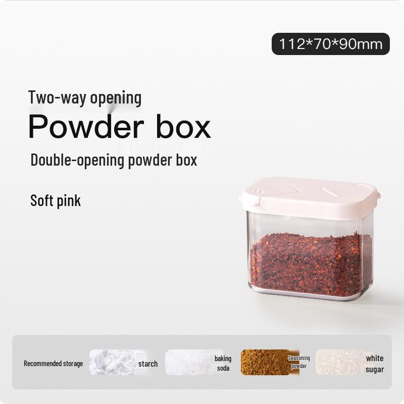 Adjustable Kitchen Seasoning Box Set with Dual-Opening Compartments