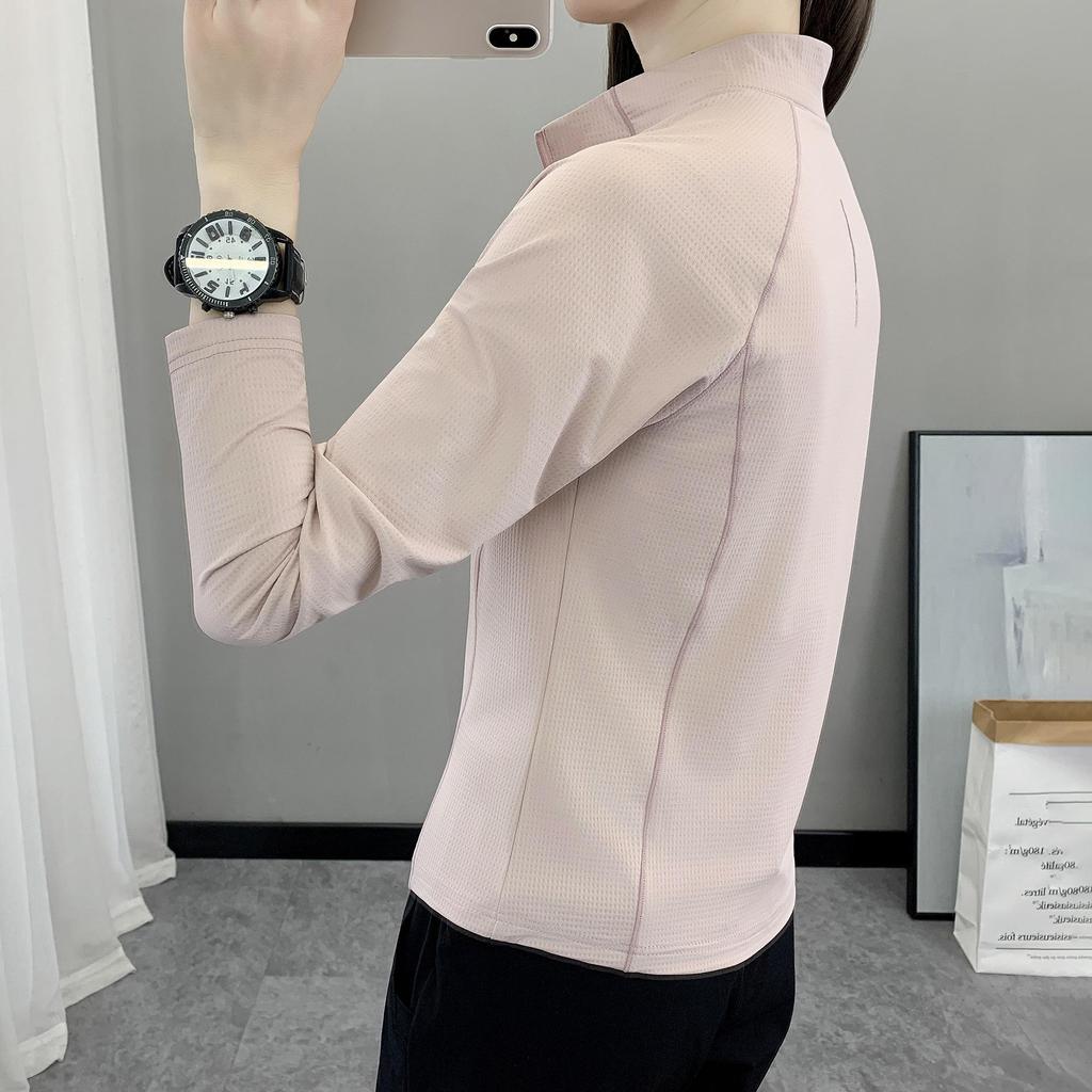 2026 Women's Quick-Drying Stand Collar Yoga Top - Spring/Autumn Fitness Wear
