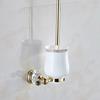 Yuzhu Crystal Gold Wall-Mounted Toilet Brush