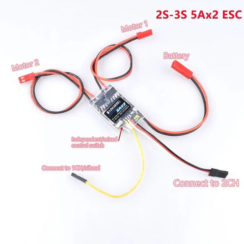 AXISFLYING Dual-Channel Bidirectional Brushed ESC