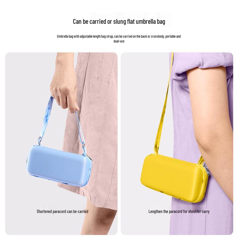 Women's Six-Fold Mini Sunshade UV Protection Umbrella - Customizable Card Holder, Rain or Shine Umbrella