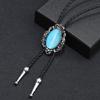 Goth Style Color Gemstones Buckle Bolo Tie for Male Teens Shirt Sweater Decors