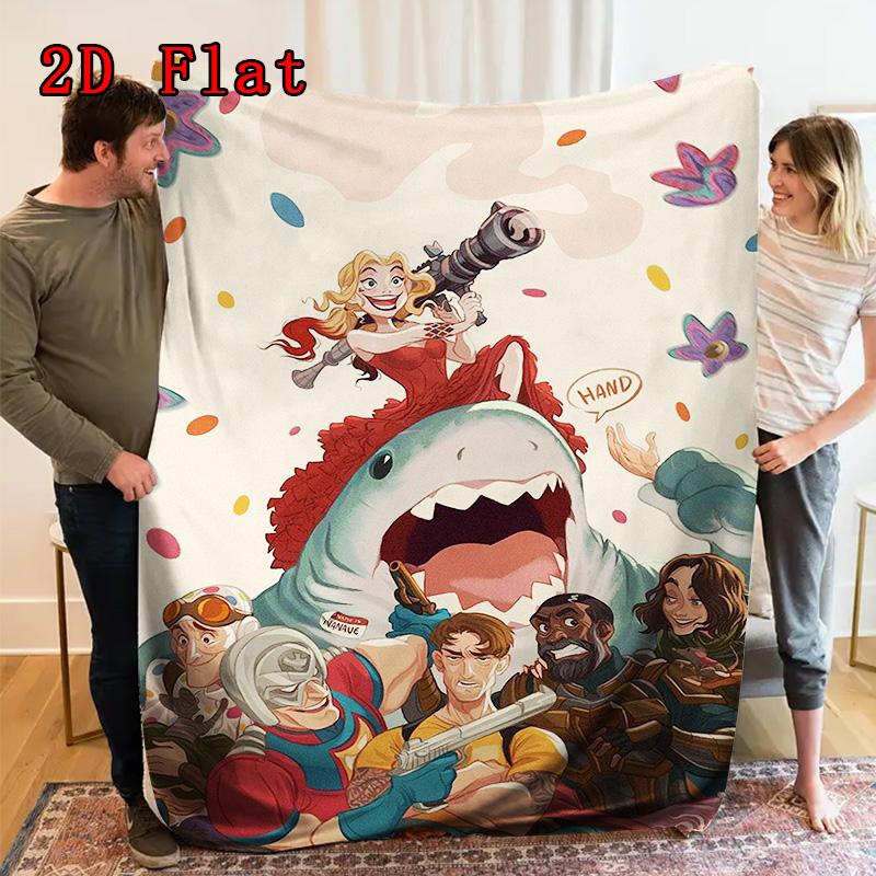 Anime Characters 2D Flat Pattern Flannel Blanket High quality All Seasons Warmth and Comfort Perfect for Christmas Gifts.PMT0914301