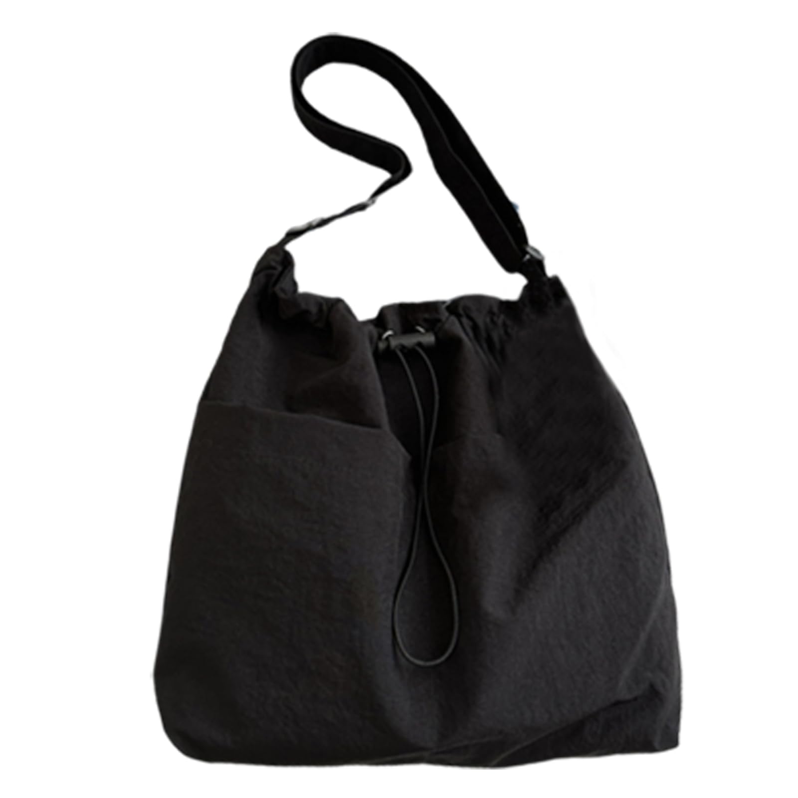 

[Narebualo Cietupoop] Women s Crossbody Bag, Drawstring Bucket Canvas, Multi-Pocket Shoulder Bag, Solid Color, Large Capacity, Adjustable Shoulder