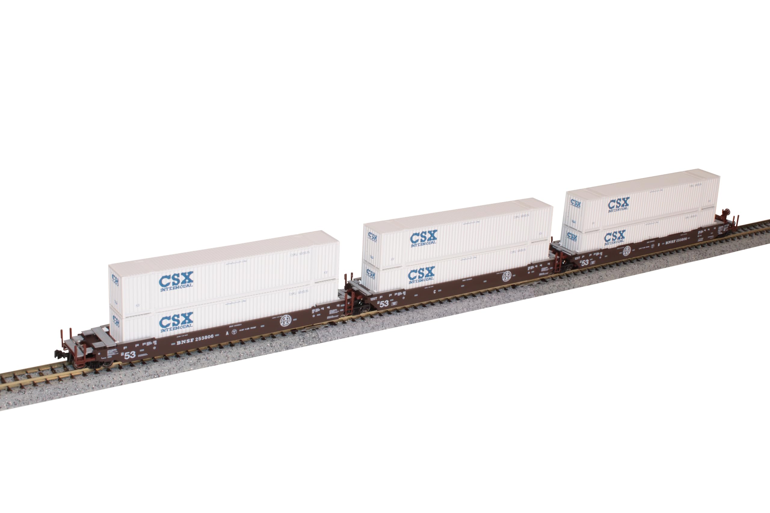 

N Гундерсон BNSF Оригинальный логотип Набор велкаров CSX Контейнер Maxi-IV