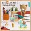 15Pcs bear Cute Mini Animal Figure for Cake Decorations Bear Figurines with Train DIY for Baby Shower Birthday Party Supplies