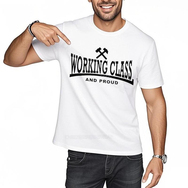 Top T-Shirts O-Ausschnitt Kurzarmshirt Arbeiterklasse Und Stolz Vintage Neu T-Shirts Stilvolles Kurzarm Trendiges T-Shirt