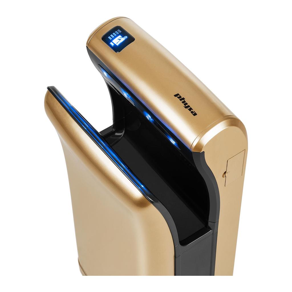 Physa Bari Gold Electric Wall-mounted Hand Dryer 1200W