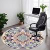 1 Stück Mandala-Muster Büro Runder Teppich, Rutschfest, Weicher und Langlebiger Büroteppich für Innendekoration, Perfekt für das Büro