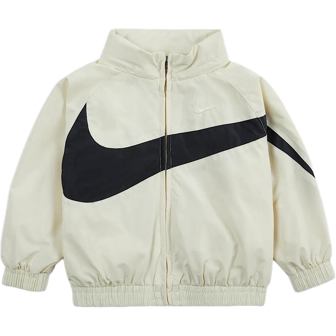 Детская куртка Nike Swoosh Повседневная Модная Простая Универсальная Цвет Кокосовое Молоко HF2472-113 3T