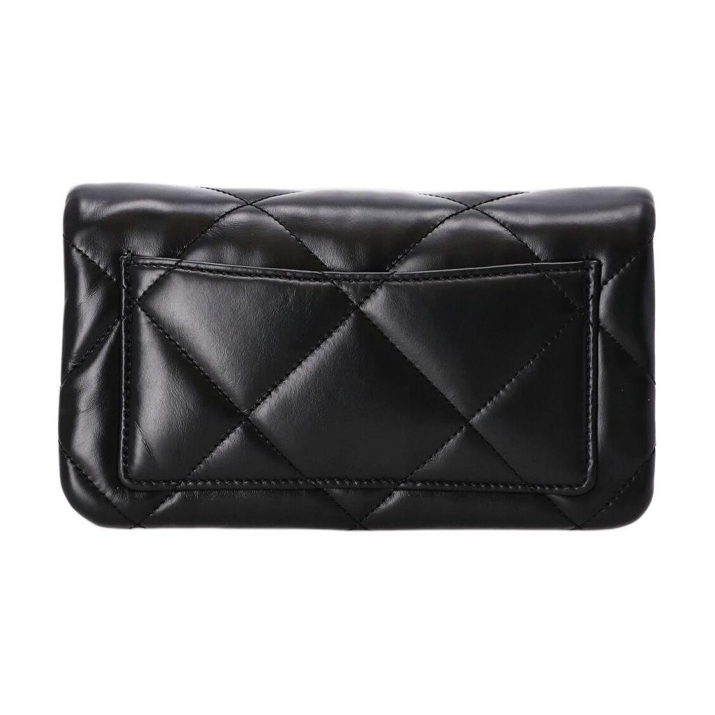Tory Burch Kira Gold Hardware Chain Shoulder Bag With Magnetic Closure Leather Shoulder Wallet Women Wallet Black 158624-001