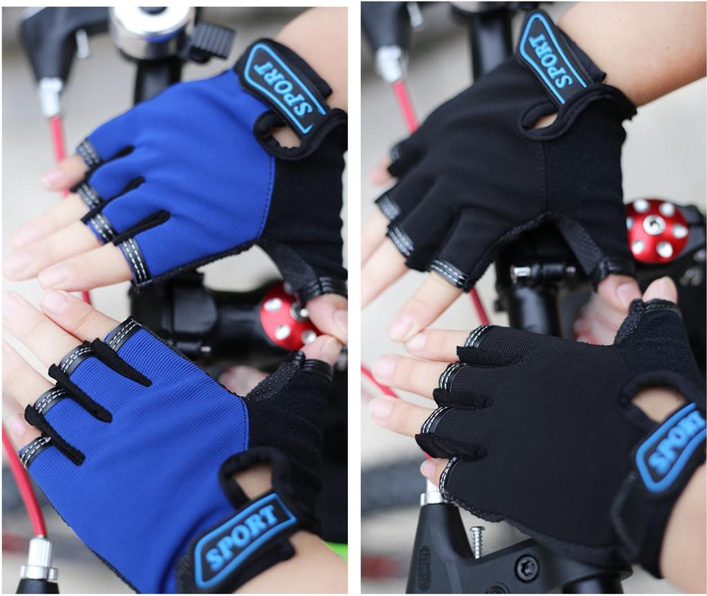 Morices Fingerless Cycling Suitable for and Suitable for and Kindergarten Students Kids' Gloves, Breathable, Stretchy, Non-Slip, Spring, Summer,