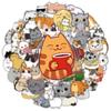 50Pcs Transparent PET Cute Cat Graffiti Stickers Luggage Notebook, Waterproof Reward Stationery Decoration Stickers