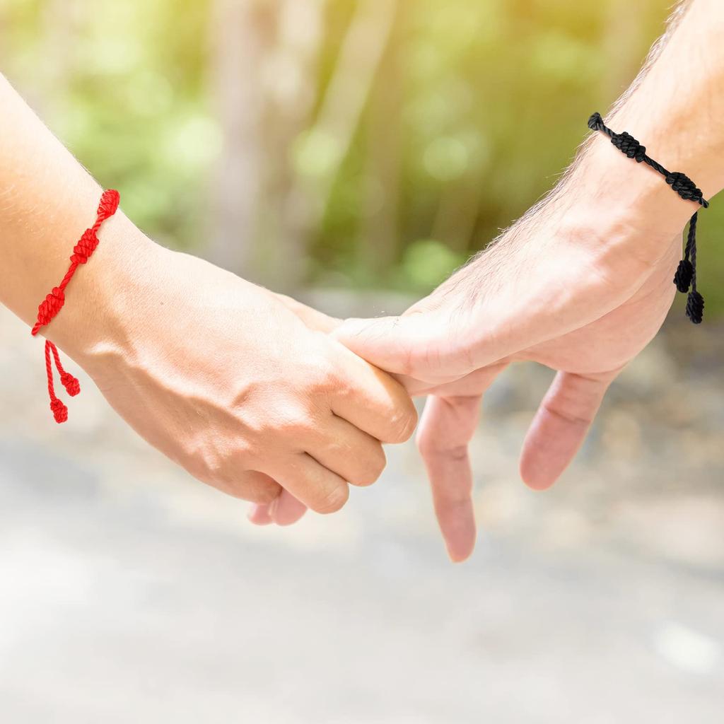 1/24pcs 7 Knots Red String Bracelets for Women Men Lucky Amulet Friendship Handmade Braid Rope Wristband Bracelet Jewelry Gift