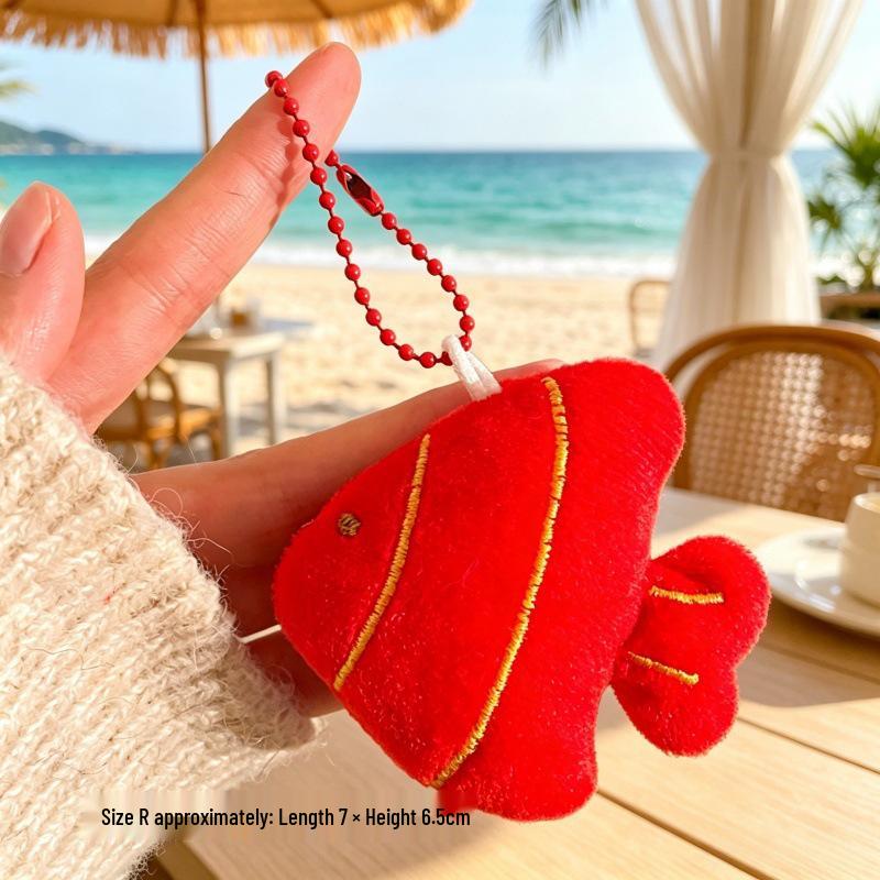 Street Stall Cute Fish Plush Toy Pendant and Keychain