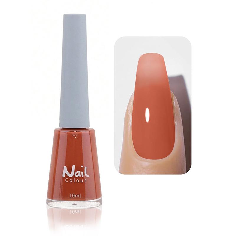 Oil-based Nail Polish Non-peeling Non-bake Fast-drying Lasting Nude Color Transparent Nail Salon Full Set of Nail Polish