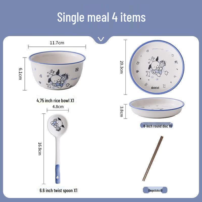 Cute Cartoon Ceramic Dinnerware Set