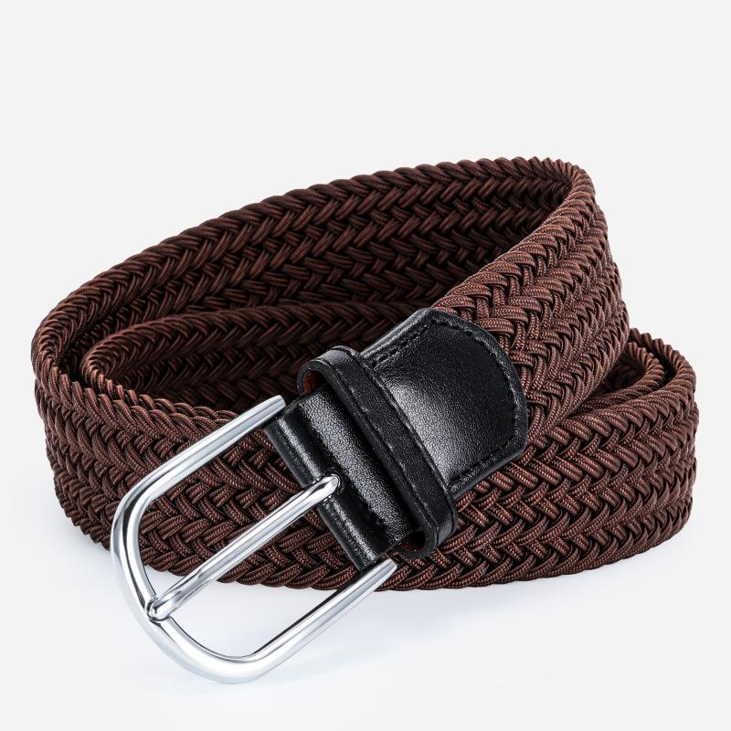 

Мужской новый высококачественный модный вязаный ремень с пряжкой, женский индивидуальный универсальный тренд, повседневный дышащий комбинезон, роскошный ремень 125cm