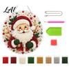 Decorative Ornaments for Garden Christmas DIY Faux Diamond Painting Hanging Santa Wreath Acrylic Pendant Pearl Holiday Celebration Party Supplies