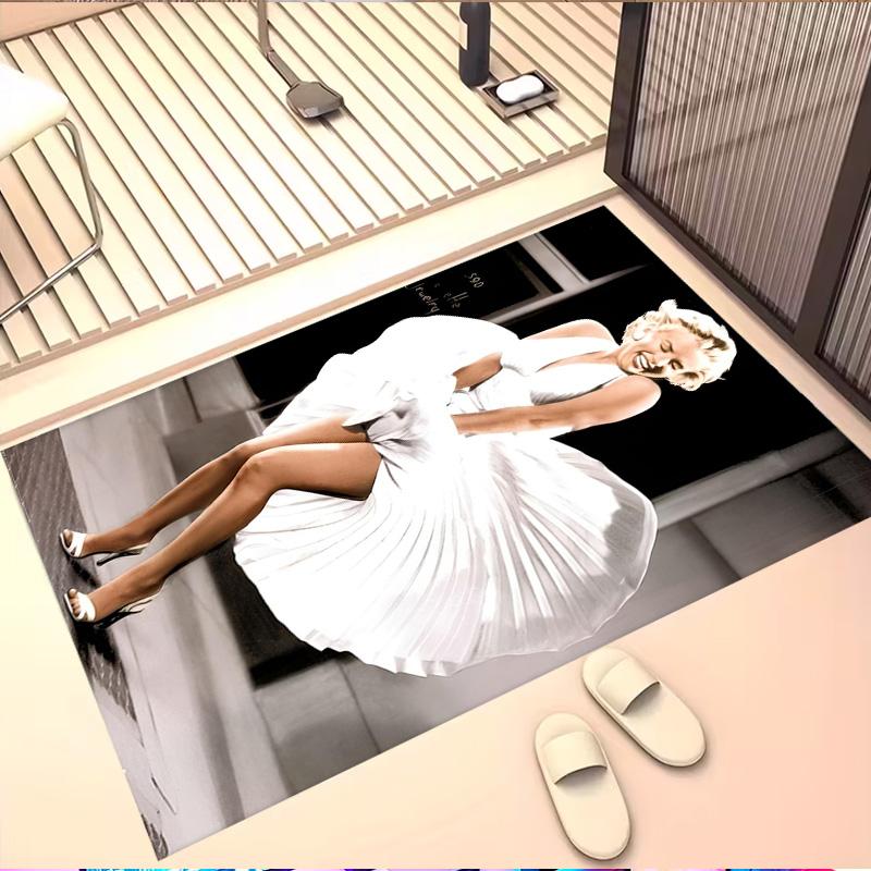 Marilyn Monroe Print Vloerkleed, Wasbaar Vloerkleed, Voor Entree Slaapzaal Wasruimte Kantoor Studeerkamer, Woondecoratie Verjaardag Kerstcadeau