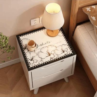 Luxury Floral Bedside Table Mat - Water Absorbent, Non-slip, Stain Resistant, Easily Cleanable, Dustproof Cover