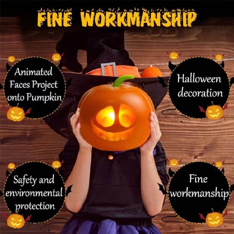 Halloween Voice Activated Pumpkin Light With USB Power Option And Scene