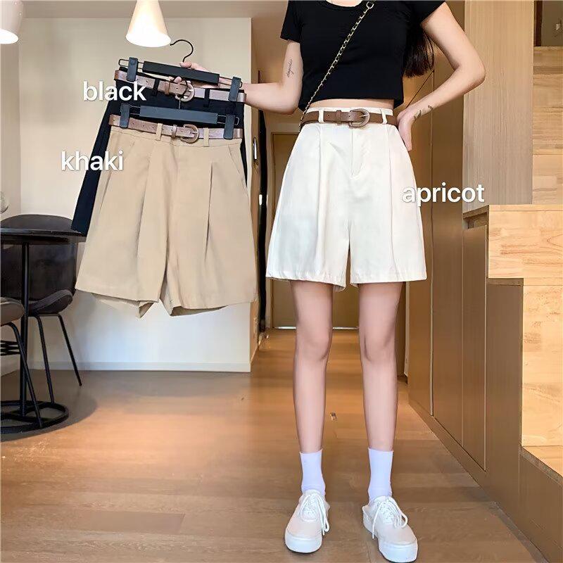 

Women s High Waist Wide Leg Summer 2024 Drapey Loose White Suit Shorts XL