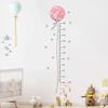 2Pcs Cartoon Cute Pink Rabbit Balloon Height Measurement Wall Stickers for Room Bedroom Home Decoration Wall Decals