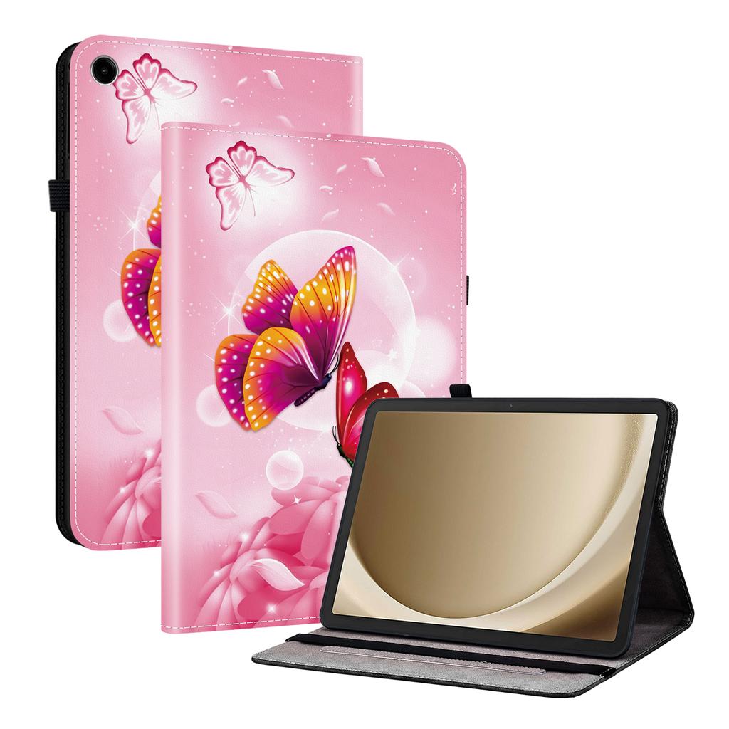 Para Samsung Galaxy Tab A11+ Capa de Couro Padrão Estampado Suporte Capa para Tablet com Porta-Cartões