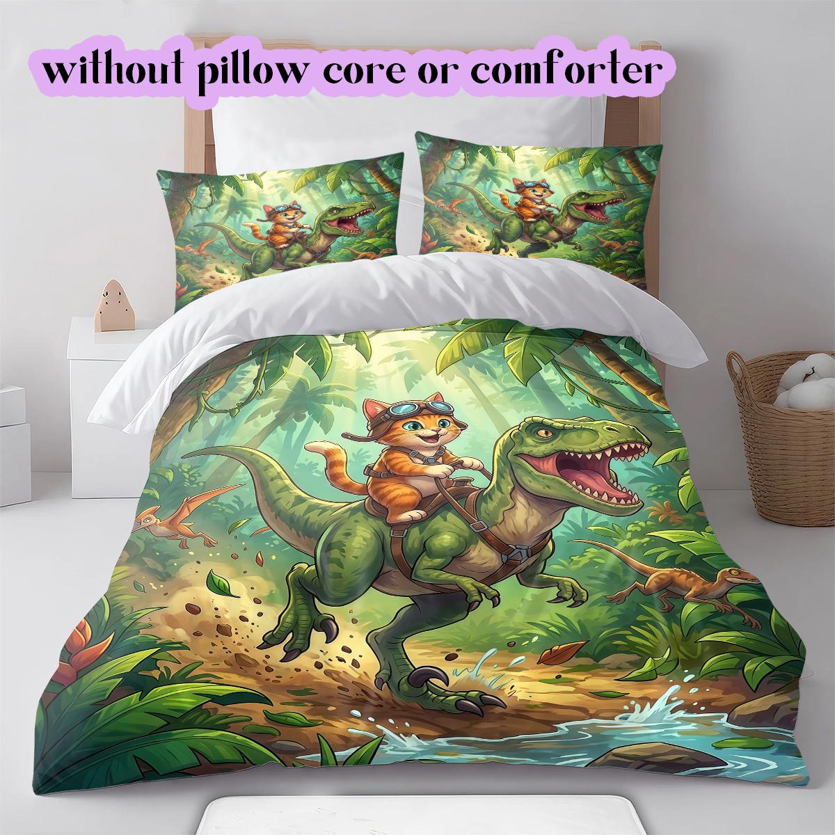 

Animal manga style Pattern Bedding Quilt Set Quilt Cover Pillowcase Home Decoration Birthday Gift (1 * duvet cover + 2 * pillowcase, without core) 135x200cm