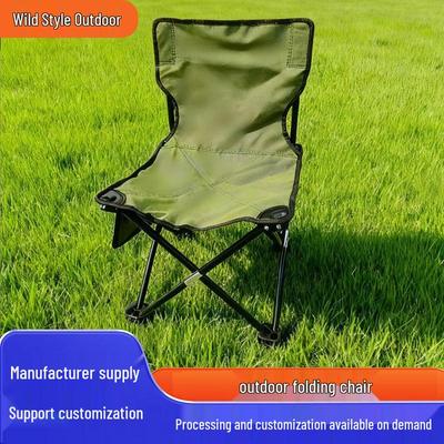 Scaun Portabil Pliabil de Exterior cu Spătar pentru Camping, Pescuit și Schițare
