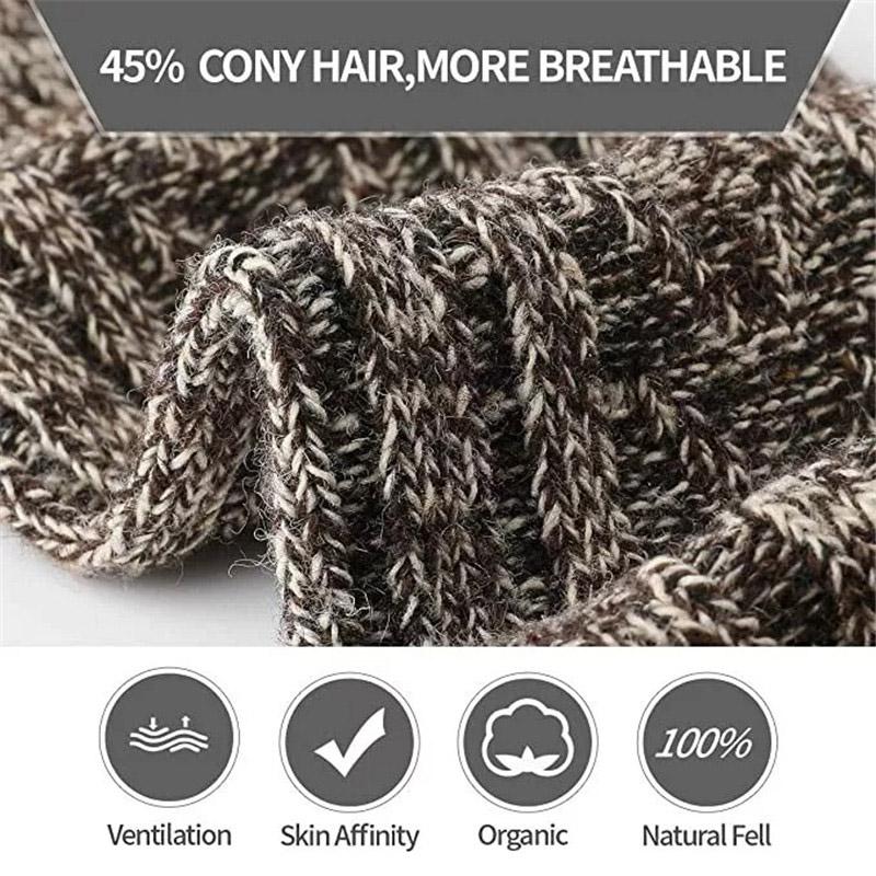 5Pairs Men's Thick Heavy Duty Wool Socks Work Hiking Boot Winter Thermal Socks