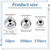 300Pcs CCB Plastic Beads, Round, Faceted, Silver, 6~10mm, Hole: 1.8~2mm