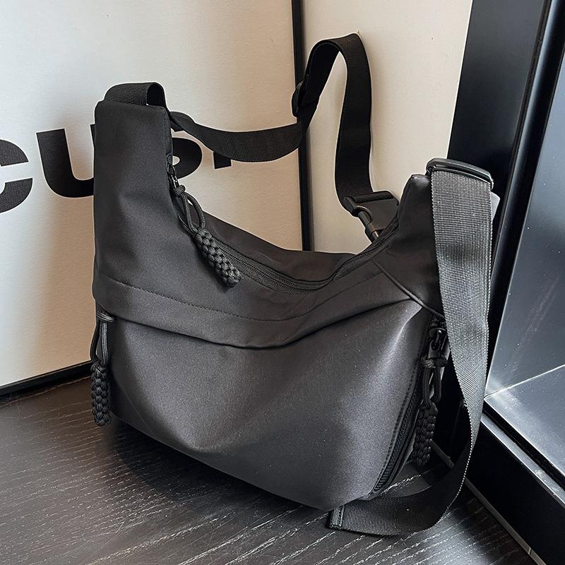 Women's Bag Spring and Autumn New Campus Sports Style Versatile Commuter Shoulder Messenger Bag Oxford Cloth Dumpling Bag