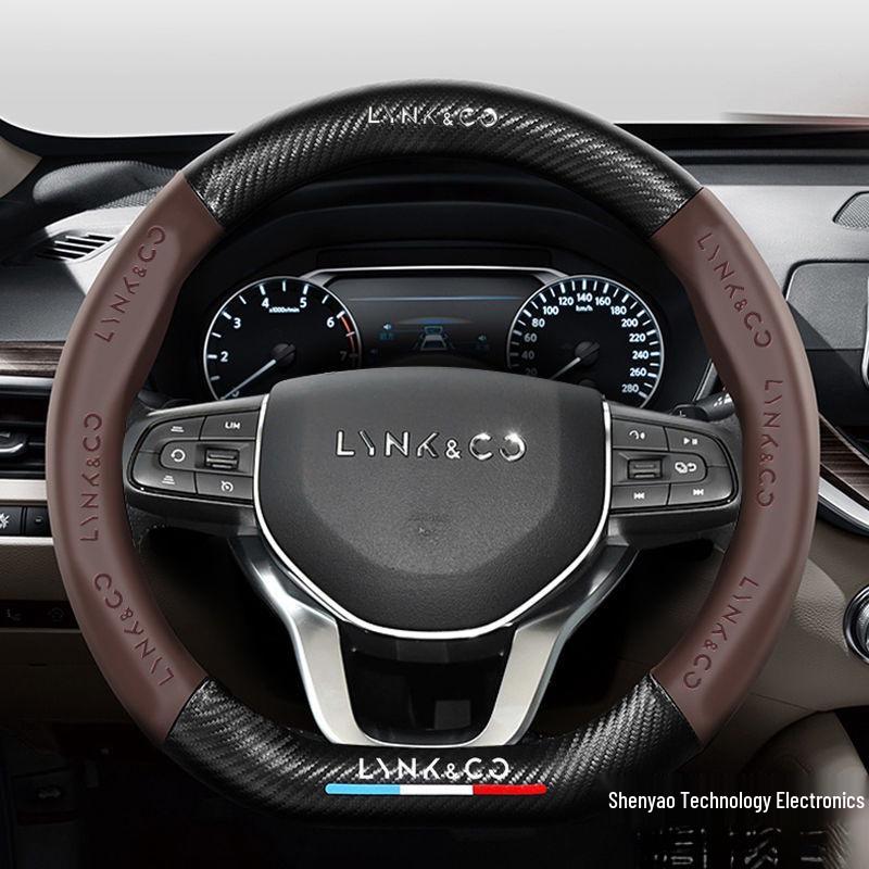 Applicable Lynk & Co Steering Wheel Cover - Carbon Fiber Handle, Ultra-thin, Universal for New Energy Vehicles 01 02 03 05 06.