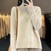 High-Neck Women's Wool Sweater: Autumn/Winter Loose Fit, Raglan Sleeve, Solid Color Pullover in Wang Fei's Style