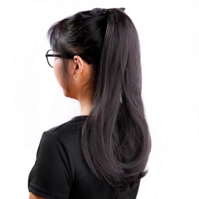 Long Wavy Ponytail Wig Long Hair Partial Wig Clip
