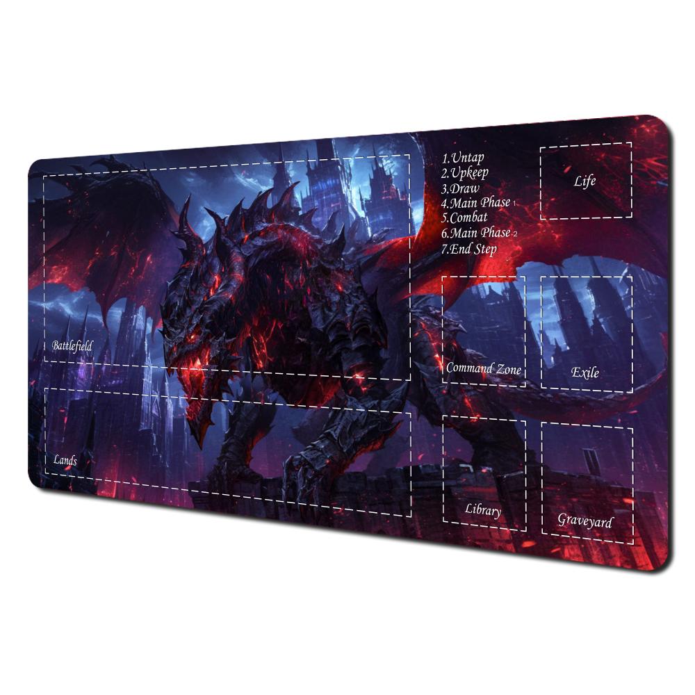 Fantasy Green Forest Playmat Nature Scenery Large Tcg Card Game Mat NonSlip Rubber Desk Pad For Gaming